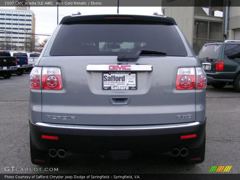 Blue Gold Metallic / Ebony 2007 GMC Acadia SLE AWD