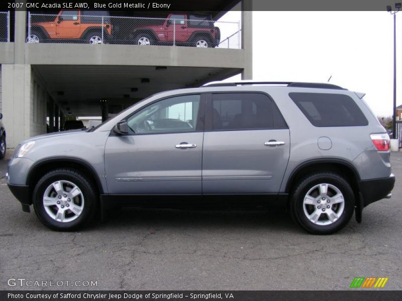  2007 Acadia SLE AWD Blue Gold Metallic