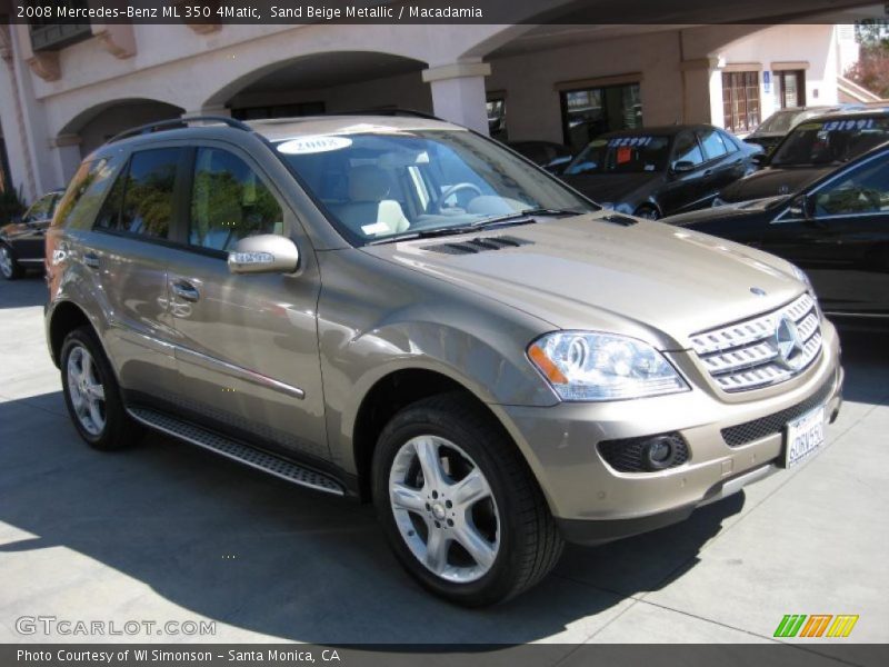 Sand Beige Metallic / Macadamia 2008 Mercedes-Benz ML 350 4Matic