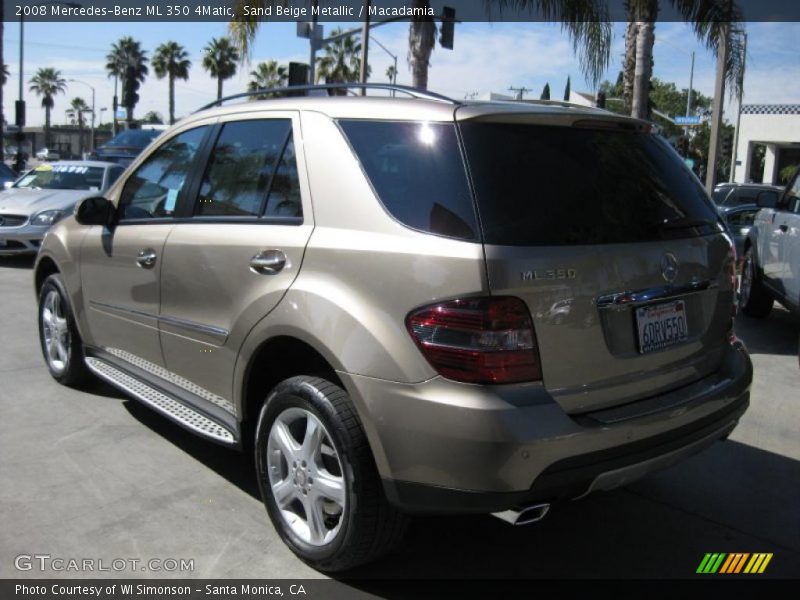 Sand Beige Metallic / Macadamia 2008 Mercedes-Benz ML 350 4Matic