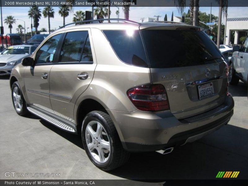 Sand Beige Metallic / Macadamia 2008 Mercedes-Benz ML 350 4Matic