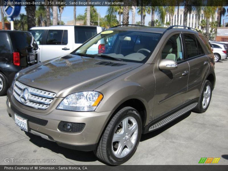 Sand Beige Metallic / Macadamia 2008 Mercedes-Benz ML 350 4Matic