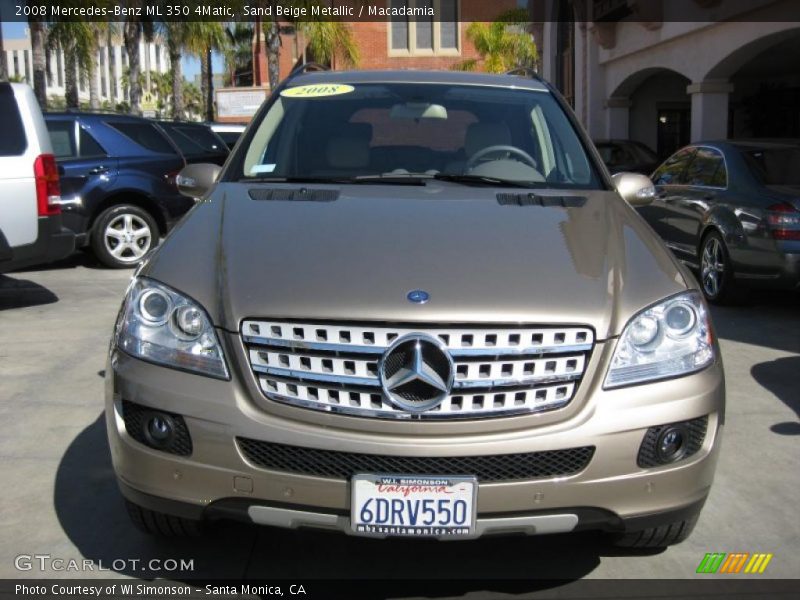 Sand Beige Metallic / Macadamia 2008 Mercedes-Benz ML 350 4Matic