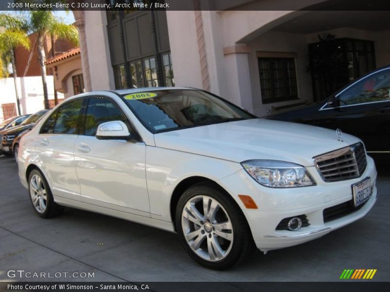 Arctic White / Black 2008 Mercedes-Benz C 300 Luxury
