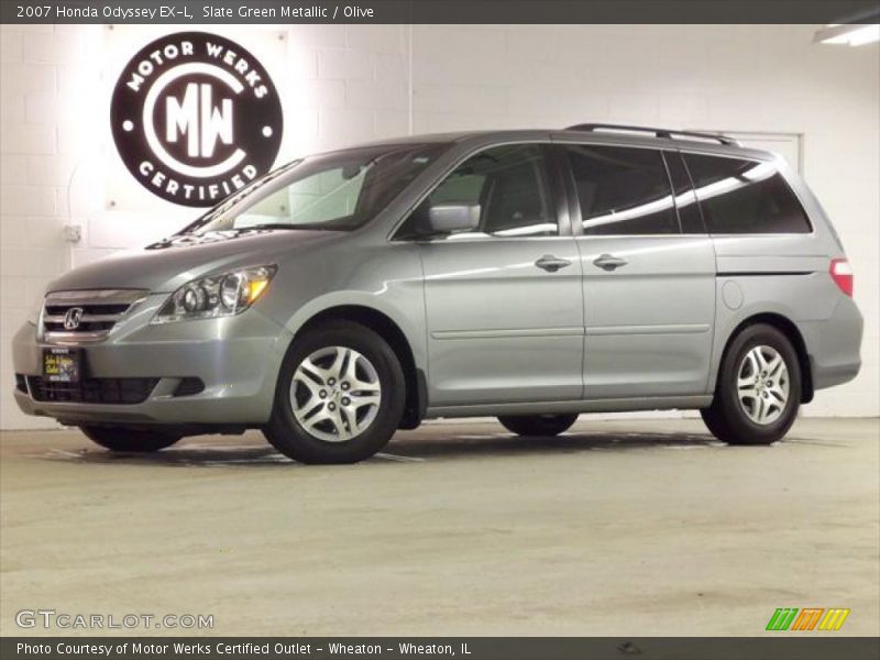 Slate Green Metallic / Olive 2007 Honda Odyssey EX-L