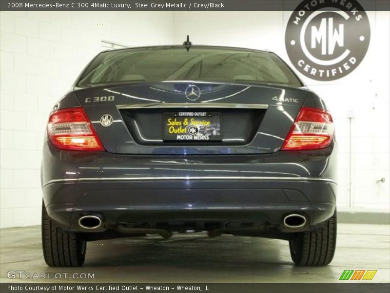 Steel Grey Metallic / Grey/Black 2008 Mercedes-Benz C 300 4Matic Luxury