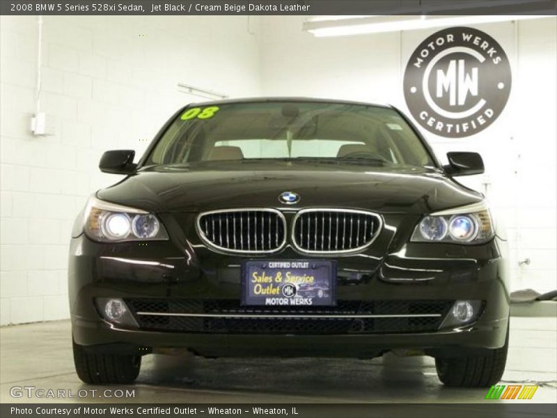 Jet Black / Cream Beige Dakota Leather 2008 BMW 5 Series 528xi Sedan