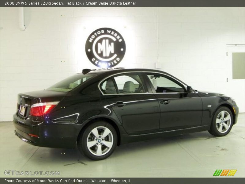 Jet Black / Cream Beige Dakota Leather 2008 BMW 5 Series 528xi Sedan