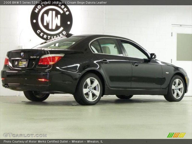 Jet Black / Cream Beige Dakota Leather 2008 BMW 5 Series 528xi Sedan