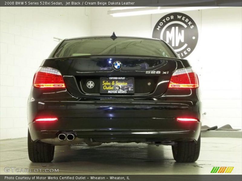 Jet Black / Cream Beige Dakota Leather 2008 BMW 5 Series 528xi Sedan