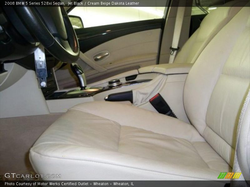 Jet Black / Cream Beige Dakota Leather 2008 BMW 5 Series 528xi Sedan
