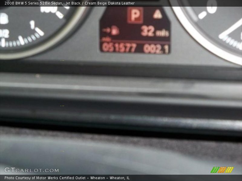 Jet Black / Cream Beige Dakota Leather 2008 BMW 5 Series 528xi Sedan