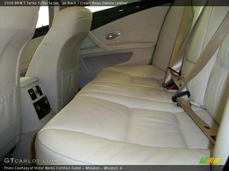 Jet Black / Cream Beige Dakota Leather 2008 BMW 5 Series 528xi Sedan