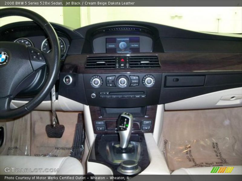 Jet Black / Cream Beige Dakota Leather 2008 BMW 5 Series 528xi Sedan