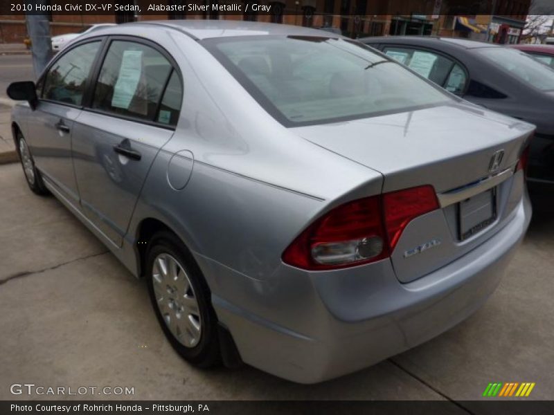 Alabaster Silver Metallic / Gray 2010 Honda Civic DX-VP Sedan