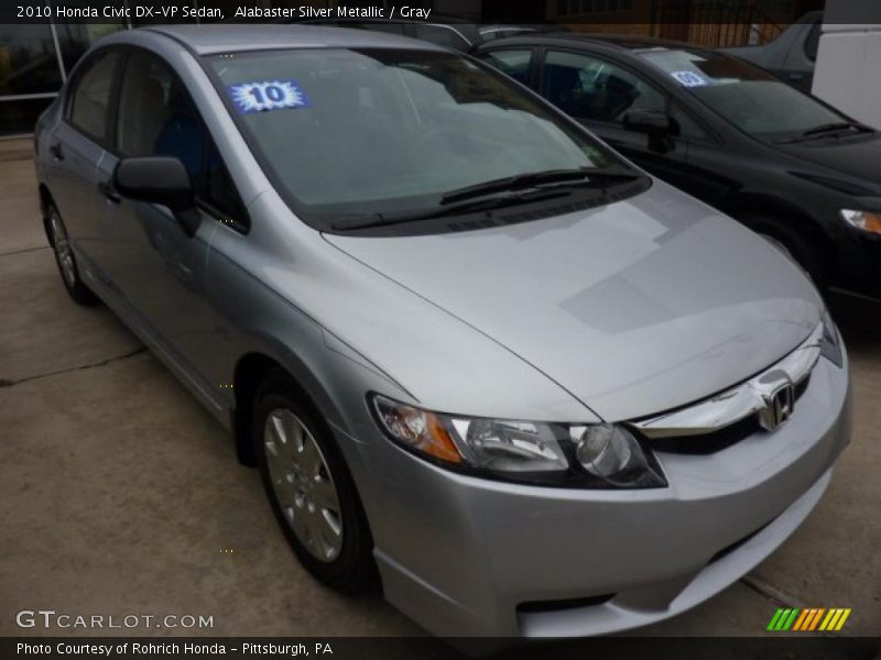 Alabaster Silver Metallic / Gray 2010 Honda Civic DX-VP Sedan