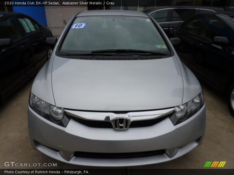 Alabaster Silver Metallic / Gray 2010 Honda Civic DX-VP Sedan