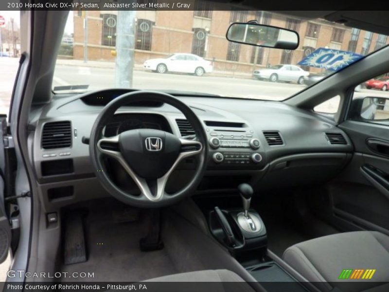 Alabaster Silver Metallic / Gray 2010 Honda Civic DX-VP Sedan