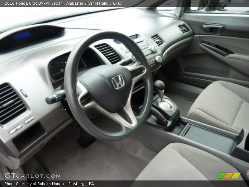 Alabaster Silver Metallic / Gray 2010 Honda Civic DX-VP Sedan