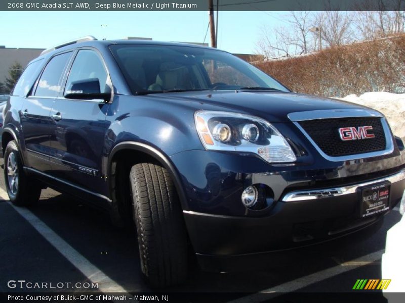 Deep Blue Metallic / Light Titanium 2008 GMC Acadia SLT AWD