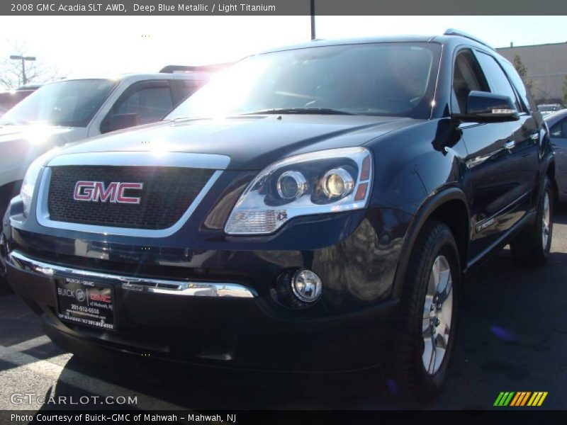 Deep Blue Metallic / Light Titanium 2008 GMC Acadia SLT AWD