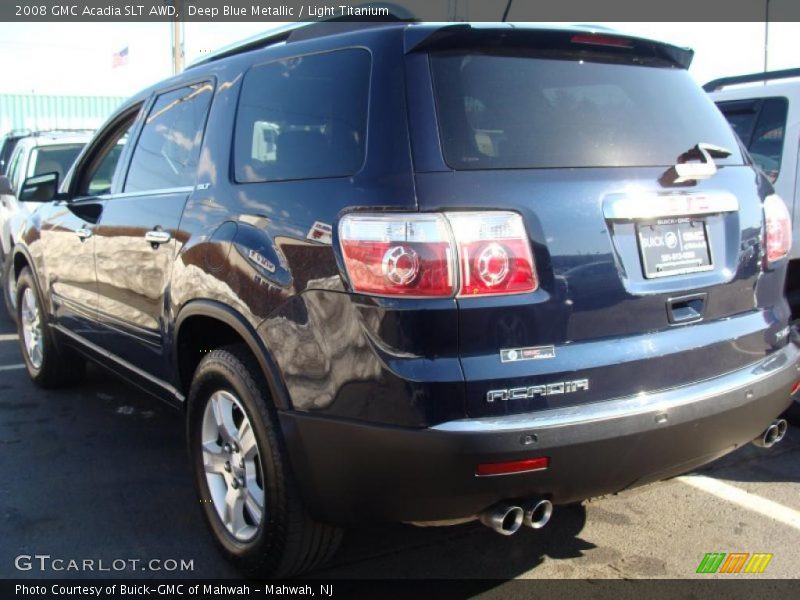 Deep Blue Metallic / Light Titanium 2008 GMC Acadia SLT AWD