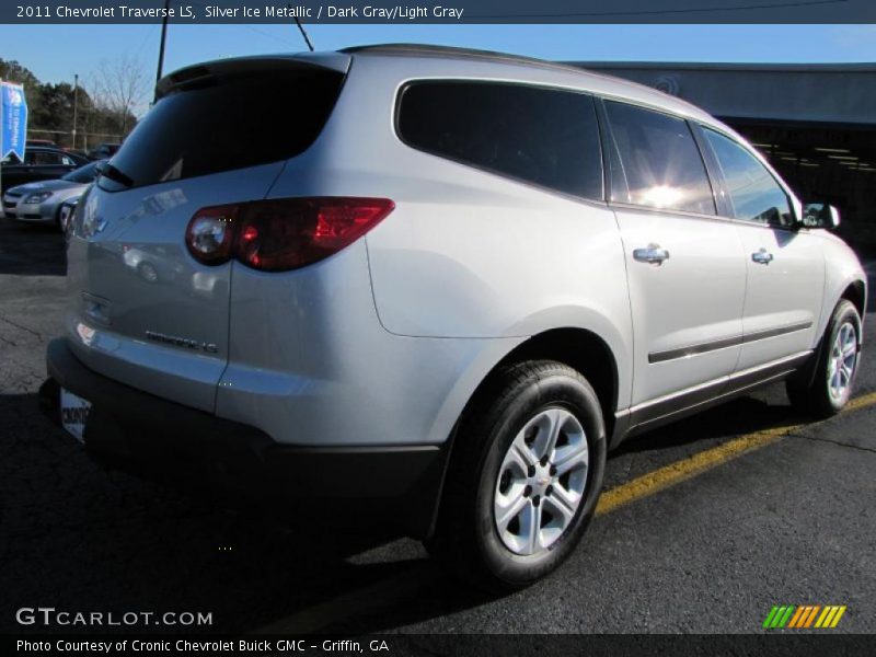 Silver Ice Metallic / Dark Gray/Light Gray 2011 Chevrolet Traverse LS