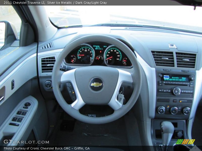 Silver Ice Metallic / Dark Gray/Light Gray 2011 Chevrolet Traverse LS
