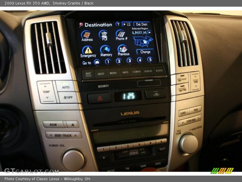 Smokey Granite / Black 2009 Lexus RX 350 AWD