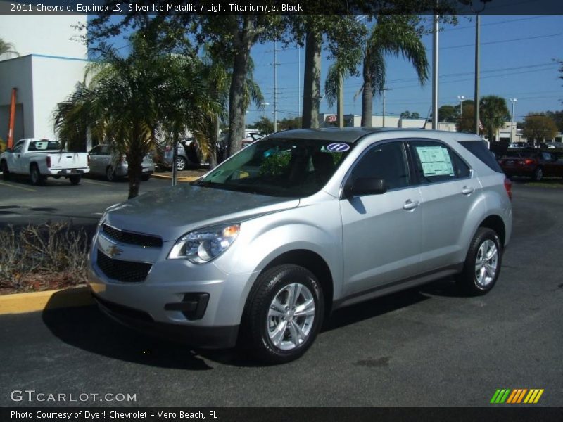 Silver Ice Metallic / Light Titanium/Jet Black 2011 Chevrolet Equinox LS