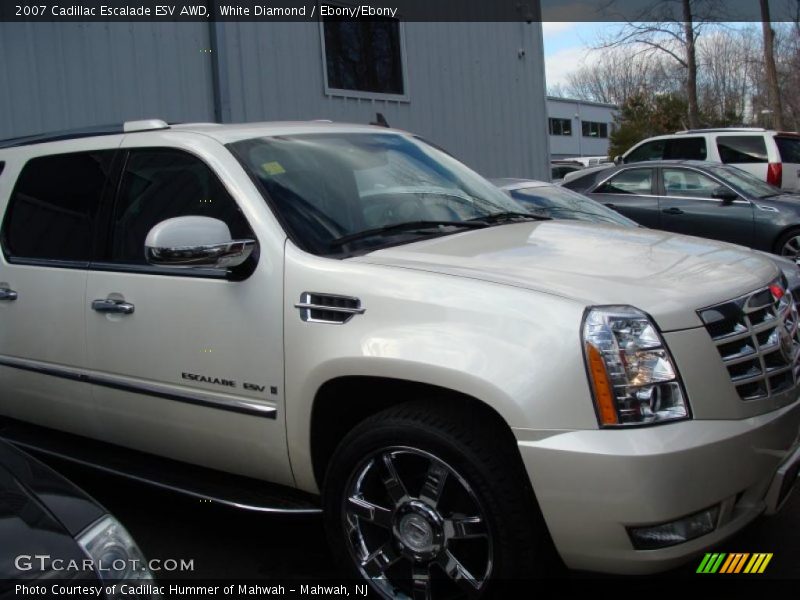 White Diamond / Ebony/Ebony 2007 Cadillac Escalade ESV AWD