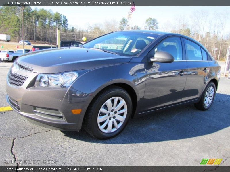 Taupe Gray Metallic / Jet Black/Medium Titanium 2011 Chevrolet Cruze LS