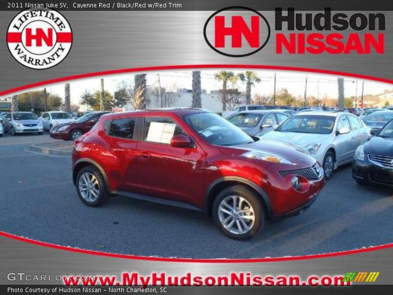 Cayenne Red / Black/Red w/Red Trim 2011 Nissan Juke SV