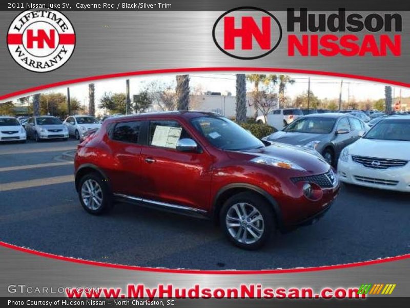 Cayenne Red / Black/Silver Trim 2011 Nissan Juke SV