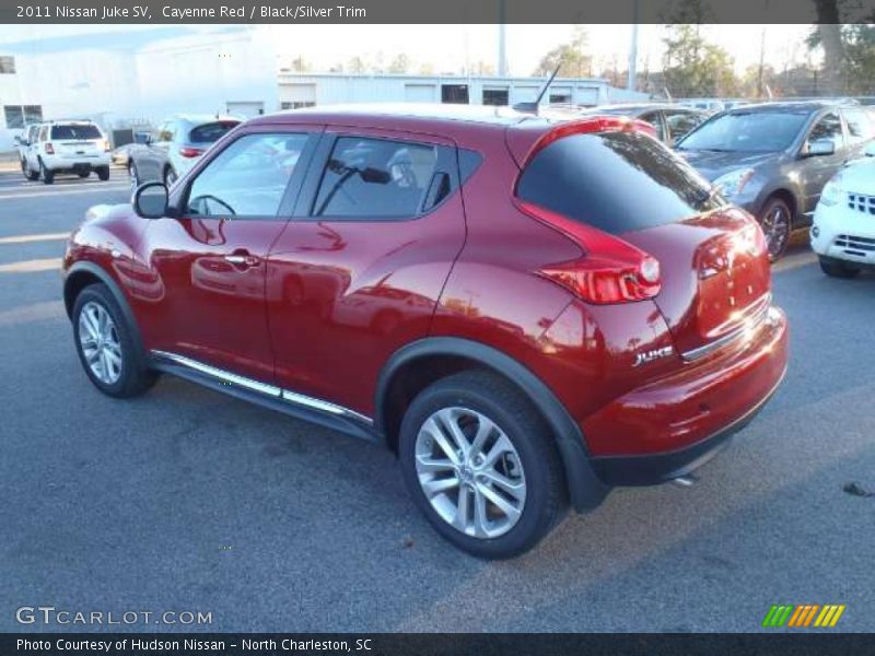 Cayenne Red / Black/Silver Trim 2011 Nissan Juke SV