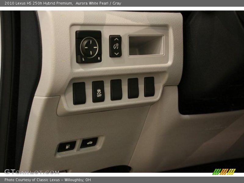 Aurora White Pearl / Gray 2010 Lexus HS 250h Hybrid Premium