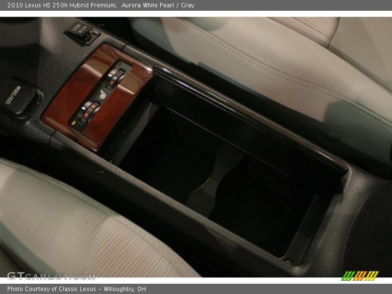 Aurora White Pearl / Gray 2010 Lexus HS 250h Hybrid Premium