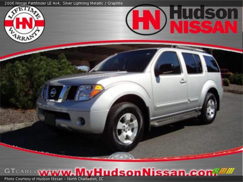 Silver Lightning Metallic / Graphite 2006 Nissan Pathfinder LE 4x4