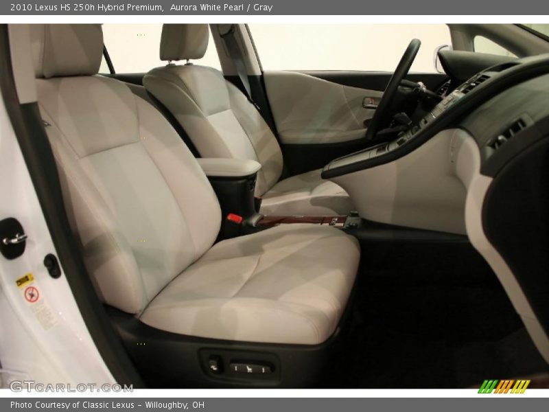 Aurora White Pearl / Gray 2010 Lexus HS 250h Hybrid Premium