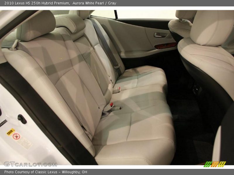 Aurora White Pearl / Gray 2010 Lexus HS 250h Hybrid Premium