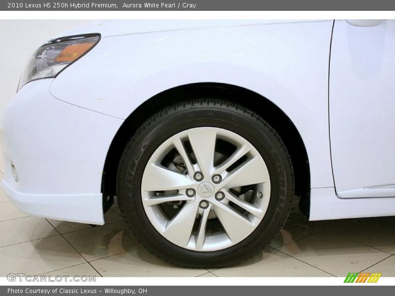 Aurora White Pearl / Gray 2010 Lexus HS 250h Hybrid Premium