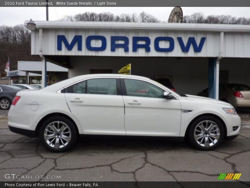 White Suede Metallic / Light Stone 2010 Ford Taurus Limited
