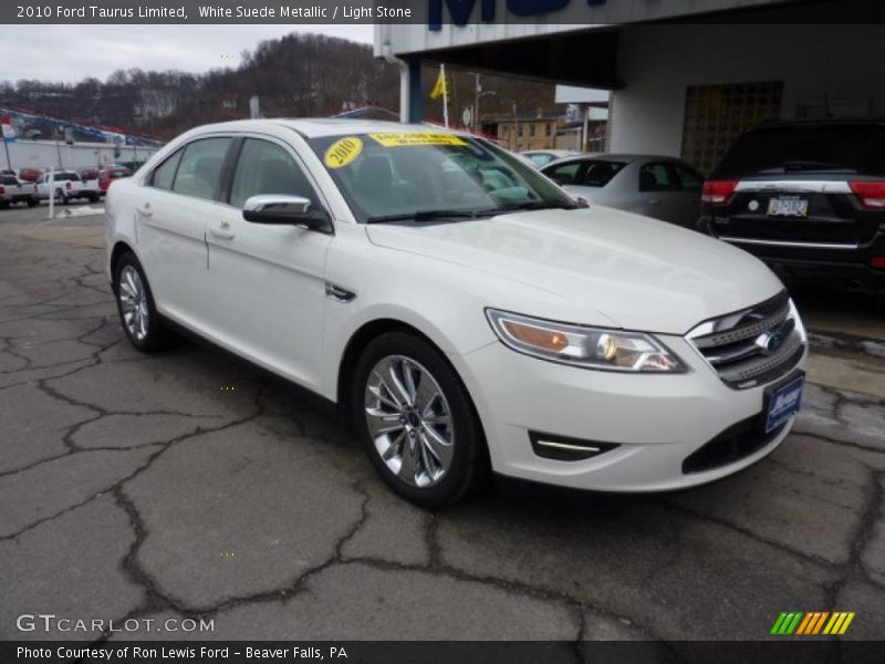White Suede Metallic / Light Stone 2010 Ford Taurus Limited