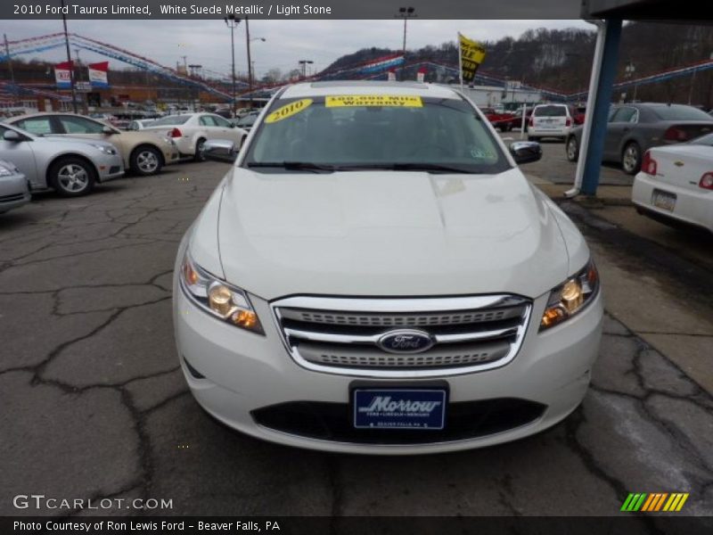 White Suede Metallic / Light Stone 2010 Ford Taurus Limited