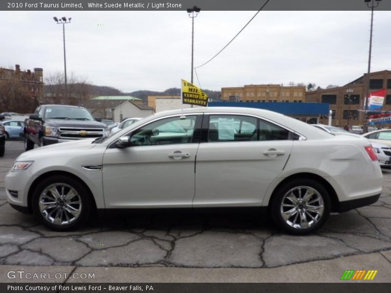 White Suede Metallic / Light Stone 2010 Ford Taurus Limited