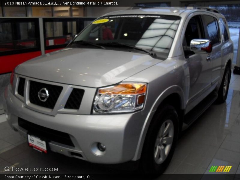 Silver Lightning Metallic / Charcoal 2010 Nissan Armada SE 4WD