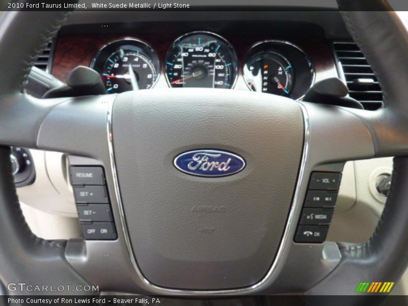White Suede Metallic / Light Stone 2010 Ford Taurus Limited