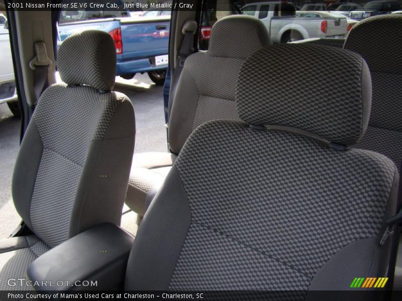Just Blue Metallic / Gray 2001 Nissan Frontier SE V6 Crew Cab
