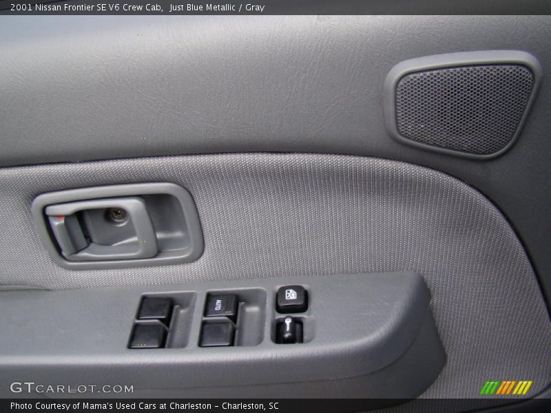 Just Blue Metallic / Gray 2001 Nissan Frontier SE V6 Crew Cab