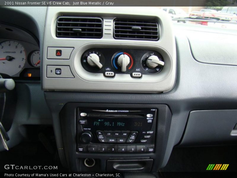 Just Blue Metallic / Gray 2001 Nissan Frontier SE V6 Crew Cab